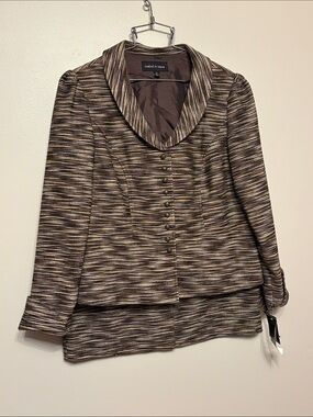 Isabel & Nina Tweed 2 P Suite Blazer and Skirt.size 14  NWT retail $290